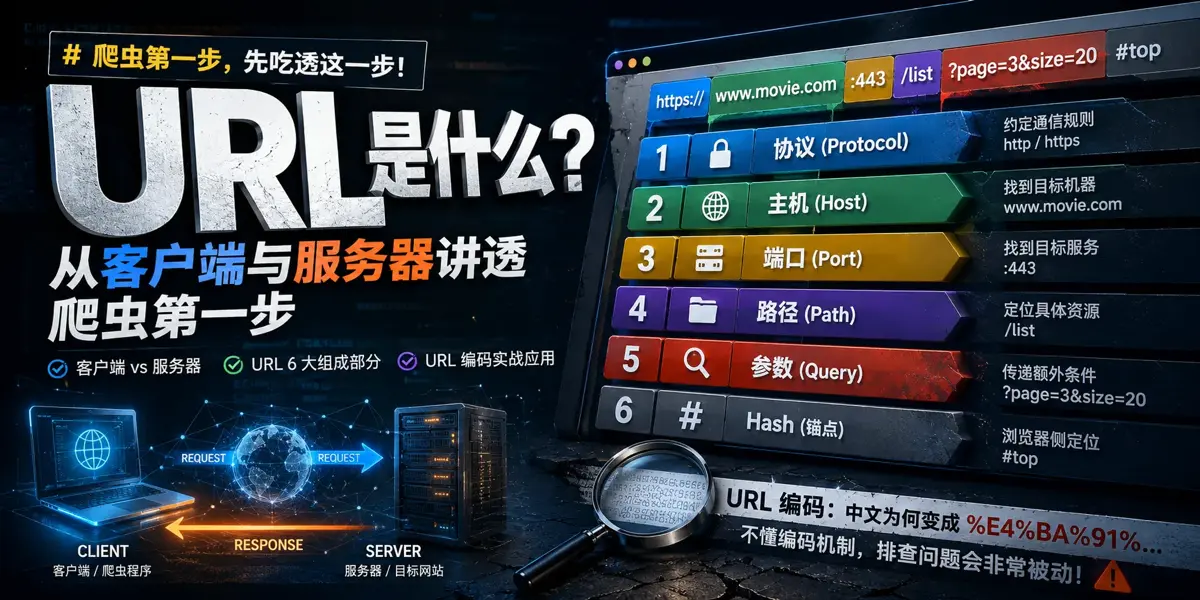 URL 是什么？从客户端与服务器讲透爬虫第一步