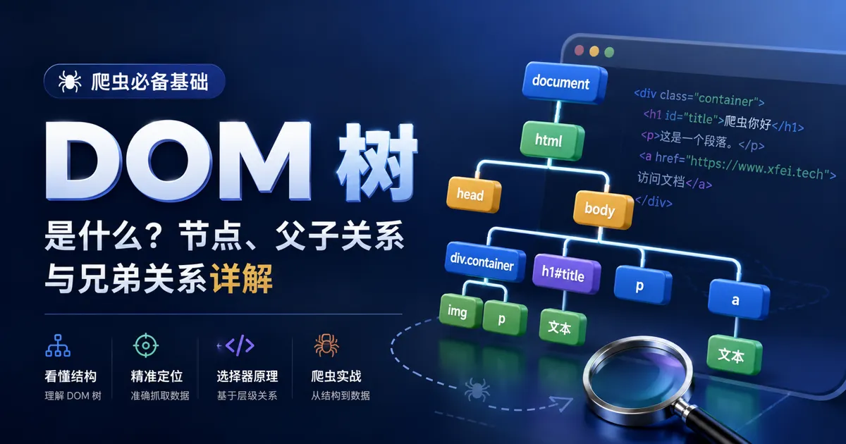 DOM 树是什么？节点、父子关系与兄弟关系详解