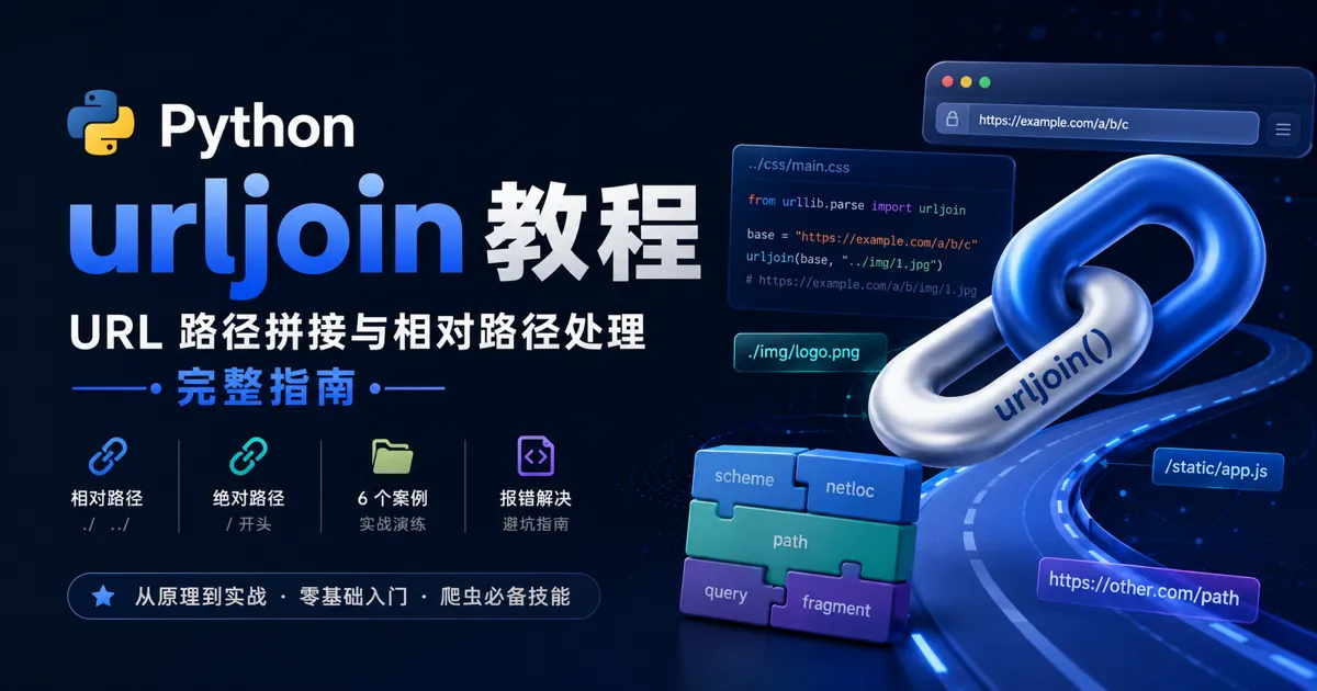 Python urljoin 教程：URL 路径拼接与相对路径处理完整指南