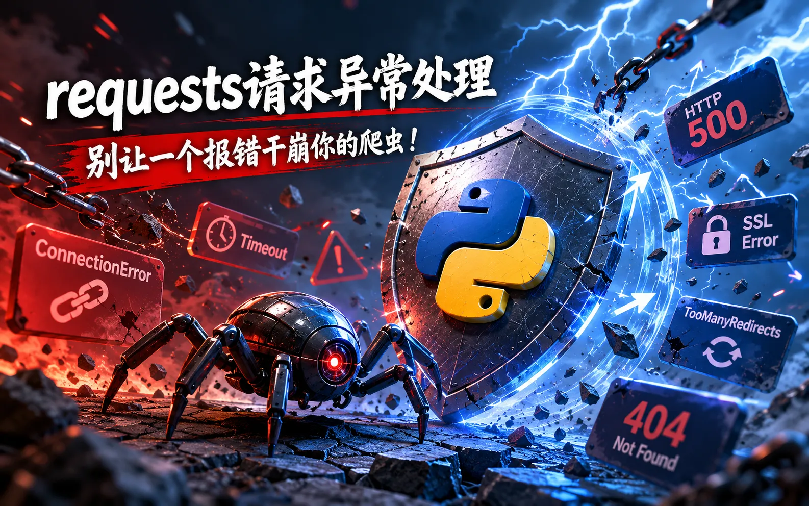 Python 爬虫 requests 异常处理完全指南：超时、ConnectionError、HTTPError 怎么办