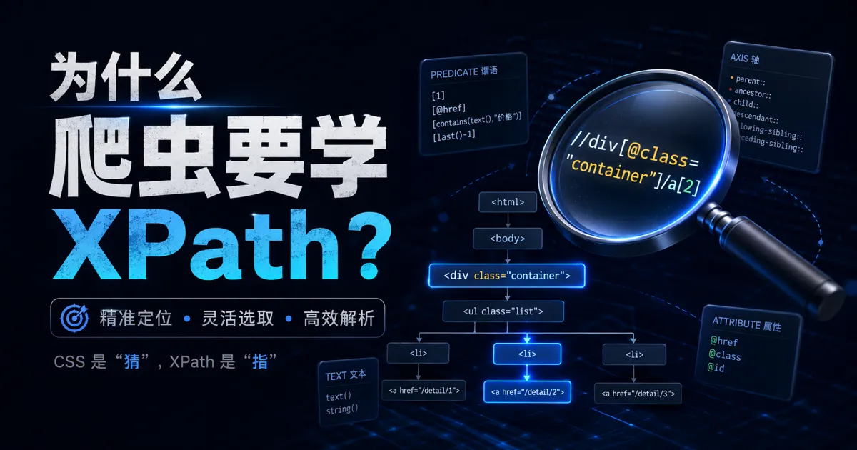 XPath 教程：爬虫如何用 XPath 定位网页元素